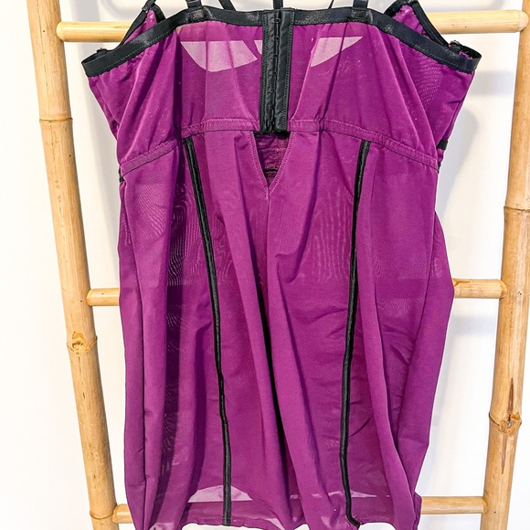 Torrid Purple Black Mesh Chemise 2X - Picture 5 of 7